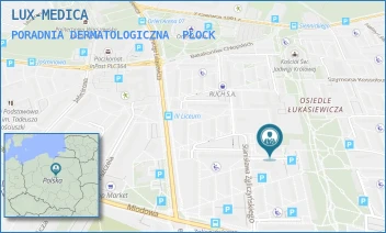PORADNIA DERMATOLOGICZNA - LUX-MEDICA SPÓŁKA Z OGRANICZONĄ ODPOWIEDZIALNOŚCIĄ - STANISŁAWA ZGLICZYŃSKIEGO 6/1,  PŁOCK