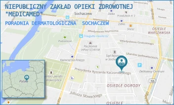 PORADNIA DERMATOLOGICZNA - NIEPUBLICZNY ZAKŁAD OPIEKI ZDROWOTNEJ "MEDICAMED" - PREZYDENTA RYSZARDA KACZOROWSKIEGO 3A,  SOCHACZEW