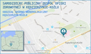 ODDZIAŁ SKÓRNO-WENEROLOGICZNY - SAMODZIELNY PUBLICZNY ZESPÓŁ OPIEKI ZDROWOTNEJ W KĘDZIERZYNIE-KOŹLU - UL. JUDYMA 4,  KĘDZIERZYN-KOŹLE