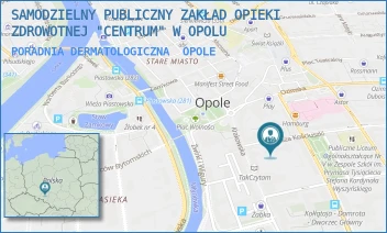 PORADNIA DERMATOLOGICZNA - SAMODZIELNY PUBLICZNY ZAKŁAD OPIEKI ZDROWOTNEJ "CENTRUM" W OPOLU - KOŚCIUSZKI  2/(BRAK),  OPOLE