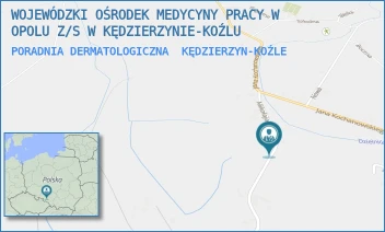 PORADNIA DERMATOLOGICZNA - WOJEWÓDZKI OŚRODEK MEDYCYNY PRACY W OPOLU Z/S W KĘDZIERZYNIE-KOŹLU - UL. MIKOŁAJA REJA 2A,  KĘDZIERZYN-KOŹLE