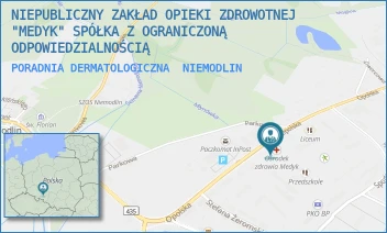 PORADNIA DERMATOLOGICZNA - NIEPUBLICZNY ZAKŁAD OPIEKI ZDROWOTNEJ "MEDYK" SPÓŁKA Z OGRANICZONĄ ODPOWIEDZIALNOŚCIĄ - UL. OPOLSKA 30B,  NIEMODLIN