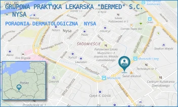 PORADNIA DERMATOLOGICZNA - GRUPOWA PRAKTYKA LEKARSKA "DERMED" S.C. - NYSA - MONIUSZKI 7/3,  NYSA