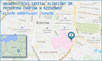 KLINIKA DERMATOLOGII - UNIWERSYTECKI SZPITAL KLINICZNY IM. FRYDERYKA CHOPINA W RZESZOWIE - UL. CHOPINA 2,  RZESZÓW