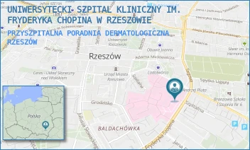PRZYSZPITALNA PORADNIA DERMATOLOGICZNA - UNIWERSYTECKI SZPITAL KLINICZNY IM. FRYDERYKA CHOPINA W RZESZOWIE - UL. CHOPINA 2,  RZESZÓW
