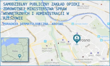 PORADNIA DERMATOLOGICZNA - SAMODZIELNY PUBLICZNY ZAKŁAD OPIEKI ZDROWOTNEJ MINISTERSTWA SPRAW WEWNĘTRZNYCH I ADMINISTRACJI W RZESZOWIE - UL. PORTIUSA 2,  KROSNO