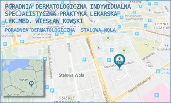 PORADNIA DERMATOLOGICZNA - PORADNIA DERMATOLOGICZNA INDYWIDUALNA SPECJALISTYCZNA PRAKTYKA LEKARSKA LEK.MED. WIESŁAW KOWSKI - UL. NARUTOWICZA 3A/48,  STALOWA WOLA