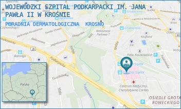 PORADNIA DERMATOLOGICZNA - WOJEWÓDZKI SZPITAL PODKARPACKI IM. JANA PAWŁA II W KROŚNIE - UL. GRODZKA 45,  KROSNO