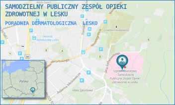 PORADNIA DERMATOLOGICZNA - SAMODZIELNY PUBLICZNY ZESPÓŁ OPIEKI ZDROWOTNEJ W LESKU - UL. KOCHANOWSKIEGO 2,  LESKO