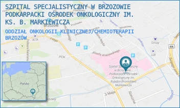 ODDZIAŁ ONKOLOGII KLINICZNEJ/CHEMIOTERAPII - SZPITAL SPECJALISTYCZNY W BRZOZOWIE PODKARPACKI OŚRODEK ONKOLOGICZNY IM. KS. B. MARKIEWICZA - UL. KS. J. BIELAWSKIEGO 18,  BRZOZÓW