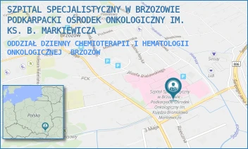ODDZIAŁ DZIENNY CHEMIOTERAPII I HEMATOLOGII ONKOLOGICZNEJ - SZPITAL SPECJALISTYCZNY W BRZOZOWIE PODKARPACKI OŚRODEK ONKOLOGICZNY IM. KS. B. MARKIEWICZA - UL. KS. J. BIELAWSKIEGO 18,  BRZOZÓW