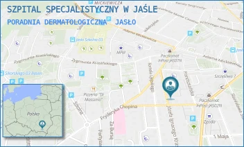 PORADNIA DERMATOLOGICZNA - SZPITAL SPECJALISTYCZNY W JAŚLE - UL. JÓZEFA IGNACEGO KRASZEWSKIEGO 13,  JASŁO