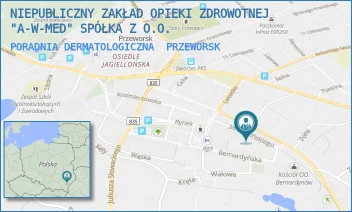 PORADNIA DERMATOLOGICZNA - NIEPUBLICZNY ZAKŁAD OPIEKI ZDROWOTNEJ "A-W-MED" SPÓŁKA Z O.O. - UL. JANA KILIŃSKIEGO 2,  PRZEWORSK