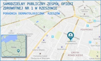 PORADNIA DERMATOLOGICZNA - SAMODZIELNY PUBLICZNY ZESPÓŁ OPIEKI ZDROWOTNEJ NR 1 W RZESZOWIE - UL. HETMAŃSKA 21,  RZESZÓW