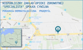 PORADNIA DERMATOLOGICZNA - NIEPUBLICZNY ZAKŁAD OPIEKI ZDROWOTNEJ "SPECJALISTA" SPÓŁKA CYWILNA - UL. LWOWSKA 9,  PRZEMYŚL