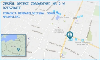 PORADNIA DERMATOLOGICZNA - ZESPÓŁ OPIEKI ZDROWOTNEJ NR 2 W RZESZOWIE - UL. TYSIĄCLECIA 4,  SOKOŁÓW MAŁOPOLSKI