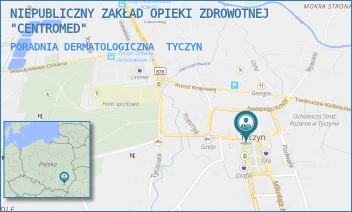 PORADNIA DERMATOLOGICZNA - NIEPUBLICZNY ZAKŁAD OPIEKI ZDROWOTNEJ "CENTROMED" - UL. RYNEK 13,  TYCZYN