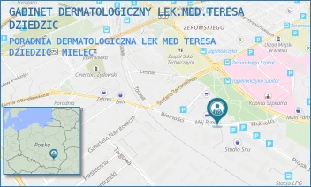 PORADNIA DERMATOLOGICZNA LEK MED TERESA DZIEDZIC - GABINET DERMATOLOGICZNY LEK.MED.TERESA DZIEDZIC - UL. WOLNOŚCI 23B/60,  MIELEC