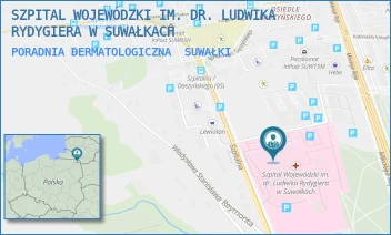 PORADNIA DERMATOLOGICZNA - SZPITAL WOJEWÓDZKI IM. DR. LUDWIKA RYDYGIERA W SUWAŁKACH - SZPITALNA 60,  SUWAŁKI