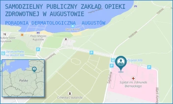 PORADNIA DERMATOLOGICZNA - SAMODZIELNY PUBLICZNY ZAKŁAD OPIEKI ZDROWOTNEJ W AUGUSTOWIE - SZPITALNA 12,  AUGUSTÓW