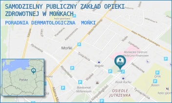 PORADNIA DERMATOLOGICZNA - SAMODZIELNY PUBLICZNY ZAKŁAD OPIEKI ZDROWOTNEJ W MOŃKACH - NIEPODLEGŁOŚCI 9,  MOŃKI