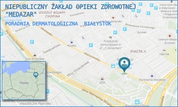 PORADNIA DERMATOLOGICZNA - NIEPUBLICZNY ZAKŁAD OPIEKI ZDROWOTNEJ "MEDAZAR" - WARSZAWSKA 81,  BIAŁYSTOK
