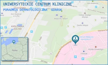 PORADNIA DERMATOLOGICZNA - UNIWERSYTECKIE CENTRUM KLINICZNE - UL. MARIANA SMOLUCHOWSKIEGO 17,  GDAŃSK