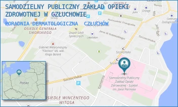 PORADNIA DERMATOLOGICZNA - SAMODZIELNY PUBLICZNY ZAKŁAD OPIEKI ZDROWOTNEJ W CZŁUCHOWIE - UL. SZCZECIŃSKA 31,  CZŁUCHÓW