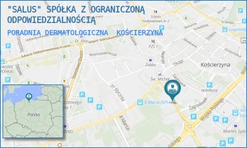 PORADNIA DERMATOLOGICZNA - "SALUS" SPÓŁKA Z OGRANICZONĄ ODPOWIEDZIALNOŚCIĄ - UL. KLASZTORNA 7/A,  KOŚCIERZYNA
