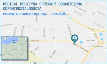PORADNIA DERMATOLOGICZNA - MEDICAL MEDYCYNA SPÓŁKA Z OGRANICZONĄ ODPOWIEDZIALNOŚCIĄ - UL. SPORTOWA 1B,  PSZCZÓŁKI