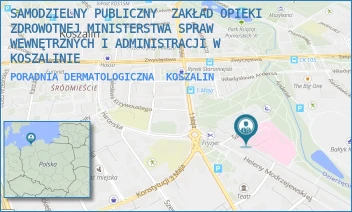 PORADNIA DERMATOLOGICZNA - SAMODZIELNY PUBLICZNY  ZAKŁAD OPIEKI ZDROWOTNEJ MINISTERSTWA SPRAW WEWNĘTRZNYCH I ADMINISTRACJI W KOSZALINIE - SZPITALNA 2,  KOSZALIN