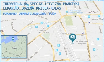 PORADNIA DERMATOLOGICZNA - INDYWIDUALNA SPECJALISTYCZNA PRAKTYKA LEKARSKA BOŻENA KNIBBA-KULAS - UL. WEJHERA 6A,  PUCK