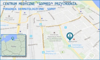 PORADNIA DERMATOLOGICZNA - CENTRUM MEDYCZNE "SOPMED" PRZYCHODNIA - UL. CHROBREGO 6/8,  SOPOT
