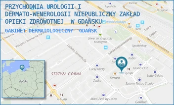GABINET DERMATOLOGICZNY - PRZYCHODNIA UROLOGII I DERMATO-WENEROLOGII NIEPUBLICZNY ZAKŁAD OPIEKI ZDROWOTNEJ  W GDAŃSKU - UL. ANTONIEGO SŁONIMSKIEGO 1/63,  GDAŃSK