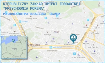 PORADNIA DERMATOLOGICZNA - NIEPUBLICZNY ZAKŁAD OPIEKI ZDROWOTNEJ "PRZYCHODNIA MORENA" - UL. JAŚKOWA DOLINA 105,  GDAŃSK