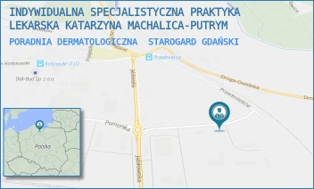 PORADNIA DERMATOLOGICZNA - INDYWIDUALNA SPECJALISTYCZNA PRAKTYKA LEKARSKA KATARZYNA MACHALICA-PUTRYM - UL. POMORSKA 2A,  STAROGARD GDAŃSKI