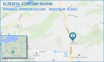 PORADNIA DERMATOLOGICZNA - ELŻBIETA GIERCZAK-KŁOSOK - UL. RADLIŃSKA 68,  WODZISŁAW ŚLĄSKI