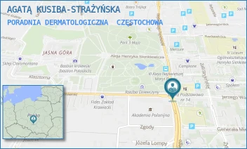 PORADNIA DERMATOLOGICZNA - AGATA KUSIBA-STRAŻYŃSKA - UL. WASZYNGTONA 42/3,  CZĘSTOCHOWA