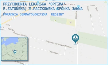 PORADNIA DERMATOLOGICZNA - PRZYCHODNIA LEKARSKA "OPTIMA"  E.ZATOŃSKA, M.PACZKOWSKA SPÓŁKA JAWNA - UL. DZIAŁKOWICZÓW 20 20,  RĘDZINY