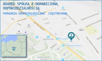 PORADNIA DERMATOLOGICZNA - AVAMED SPÓŁKA Z OGRANICZONĄ ODPOWIEDZIALNOŚCIĄ - UL. POWSTAŃCÓW ŚLĄSKICH 7A,  CZĘSTOCHOWA