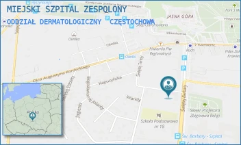 ODDZIAŁ DERMATOLOGICZNY - MIEJSKI SZPITAL ZESPOLONY - UL. BONY 1/3,  CZĘSTOCHOWA