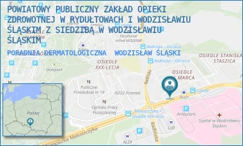 PORADNIA DERMATOLOGICZNA - SZPITAL POWIATOWY W WODZISŁAWIU ŚLĄSKIM - UL. 26 MARCA 164,  WODZISŁAW ŚLĄSKI