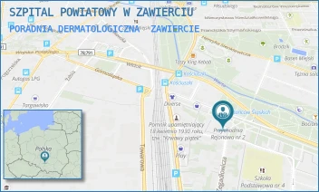 PORADNIA DERMATOLOGICZNA - SZPITAL POWIATOWY W ZAWIERCIU - UL. POWSTAŃCÓW ŚLĄSKICH 8,  ZAWIERCIE