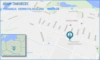 PORADNIA DERMATOLOGICZNA - ADAM JAKUBIEC - UL. 1 MAJA 130,  MYSZKÓW