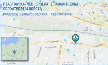 PORADNIA DERMATOLOGICZNA - PIASTOWSKA-MED SPÓŁKA Z OGRANICZONĄ ODPOWIEDZIALNOŚCIĄ - PIASTOWSKA 80/82,  CZĘSTOCHOWA