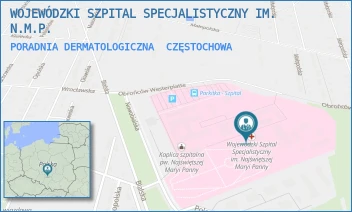PORADNIA DERMATOLOGICZNA - WOJEWÓDZKI SZPITAL SPECJALISTYCZNY IM. N.M.P. - UL. BIALSKA 104/118,  CZĘSTOCHOWA