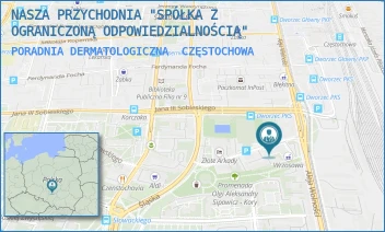 PORADNIA DERMATOLOGICZNA - NASZA PRZYCHODNIA "SPÓŁKA Z OGRANICZONĄ ODPOWIEDZIALNOŚCIĄ" - ALEJA WOLNOŚCI 46,  CZĘSTOCHOWA