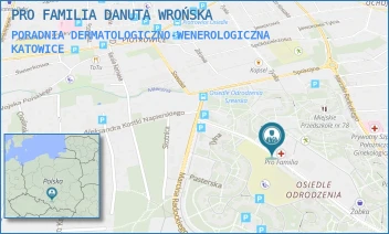 PORADNIA DERMATOLOGICZNO-WENEROLOGICZNA - PRO FAMILIA DANUTA WROŃSKA - STANISŁAWA ŁĘTOWSKIEGO 16A,  KATOWICE