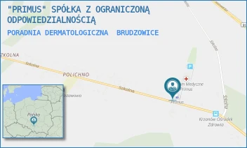 PORADNIA DERMATOLOGICZNA - "PRIMUS" SPÓŁKA Z OGRANICZONĄ ODPOWIEDZIALNOŚCIĄ - UL. SZKOLNA 12,  BRUDZOWICE