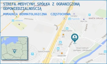 PORADNIA DERMATOLOGICZNA - STREFA MEDYCYNY SPÓŁKA Z OGRANICZONĄ ODPOWIEDZIALNOŚCIĄ - UL. DROGOWCÓW 12,  CZĘSTOCHOWA